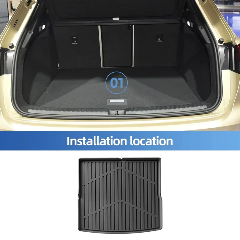 For Audi Q4 E-tron 2022-2025 2026 (Not Fit Sportback) Car Floor Mats Cargo Liner Trunk Backrest Pad TPE 3D Accessories
