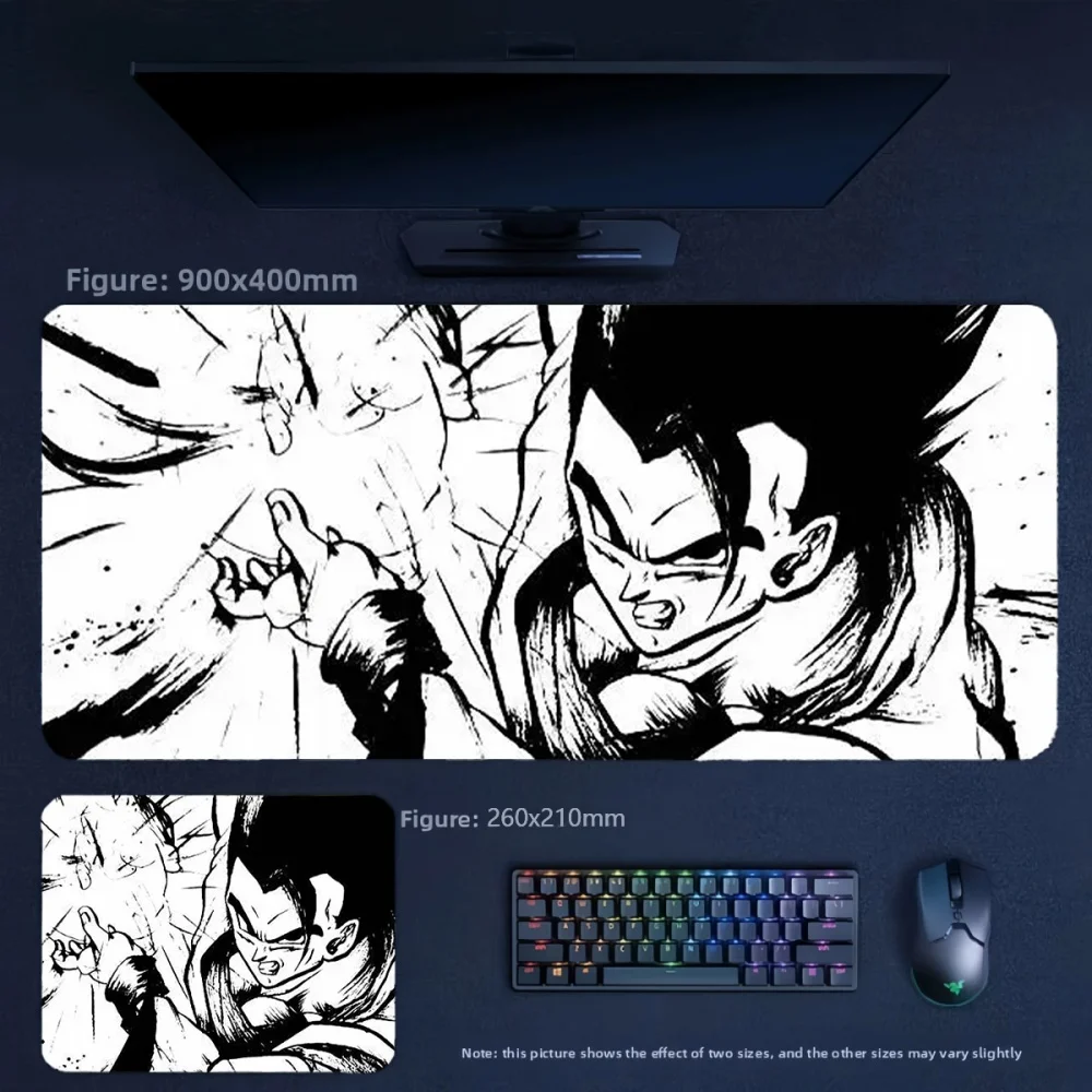 Creative Comic Large Size 90x45cm Non-slip Tablemat Cartoon Hot Blood Animation Dragon Ball Goku Series Leather Office Mouse Pad