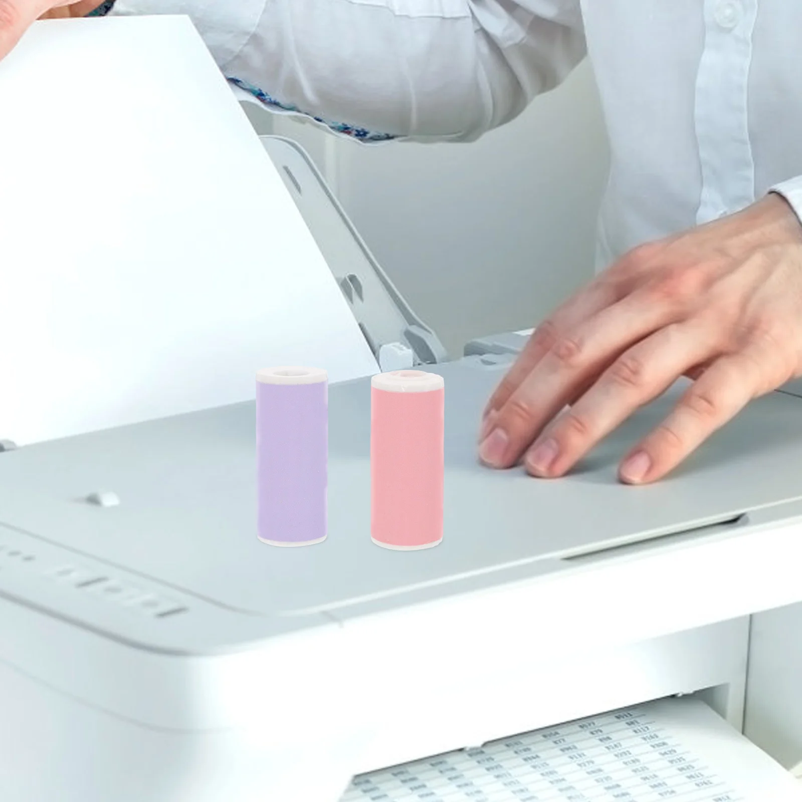 8-rollen thermische stickerlabels Waterdicht Veilig Kinderen DIY Kantoor Studenten Hobbyisten Miniprinterpapier