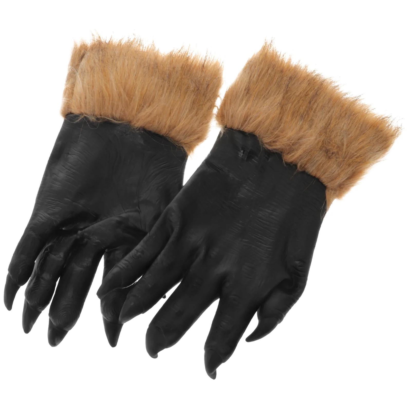 2 Pcs Halloween Wolf Gloves Claw Paw Party Cosplay Decorative Accessories Prank Props Scary