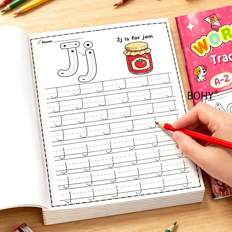 1. Cahier d'exercices pour l'apprentissage de l'anglais, de la lettre A à Z, idéal pour apprendre l'anglais, pour un apprentissage ludique en famille, 32 pages de qualité.