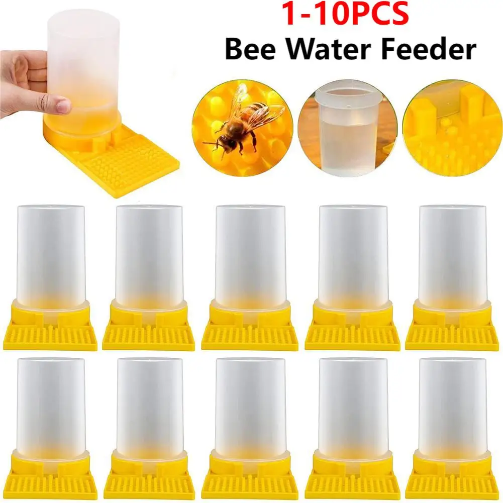 1-10pcs Bee Feeder Honey Bee Nest Door Feeding Drinking Water Box Non-toxic Beekeeping Water Dispenser Watering Bee Drinker Tool