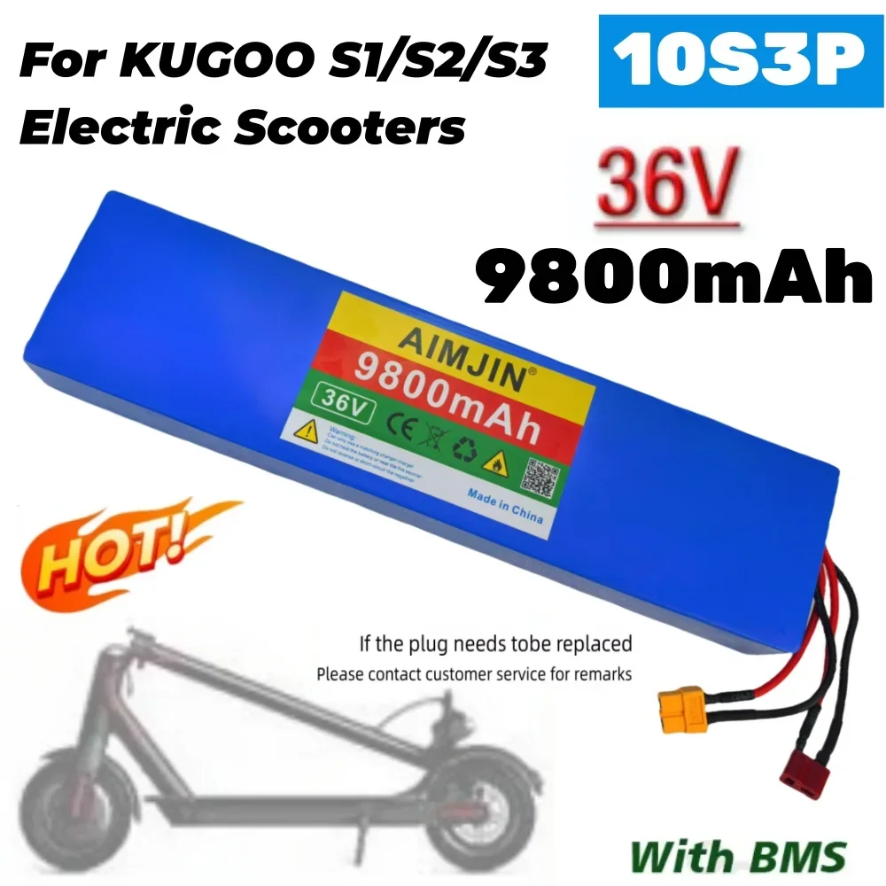 

10S3P 18650 36V 9800mAh Suitable for KUGOO S1, S2, S3 Electric Scooters