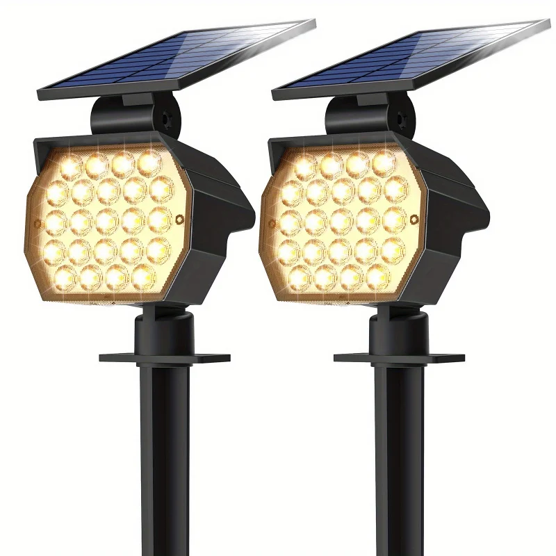 

2/4/6/8/12 pack solar spot lights outdoor, wterproof 23 LEDs solar landscewith auto on/off and 3 modes, solar