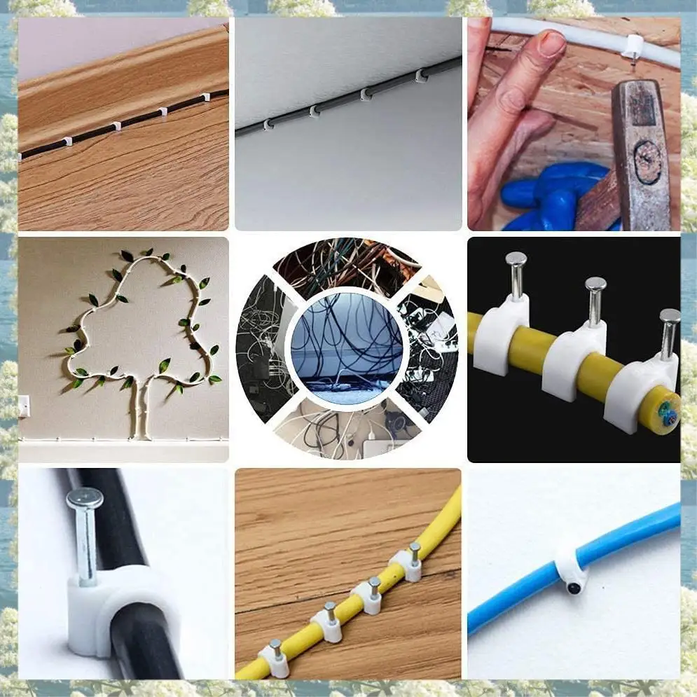 Best Of 2025-Cable Clamp Round Steel Cable Nail Clamp Is Used To Organize Wire And Cable Fixed Line Type