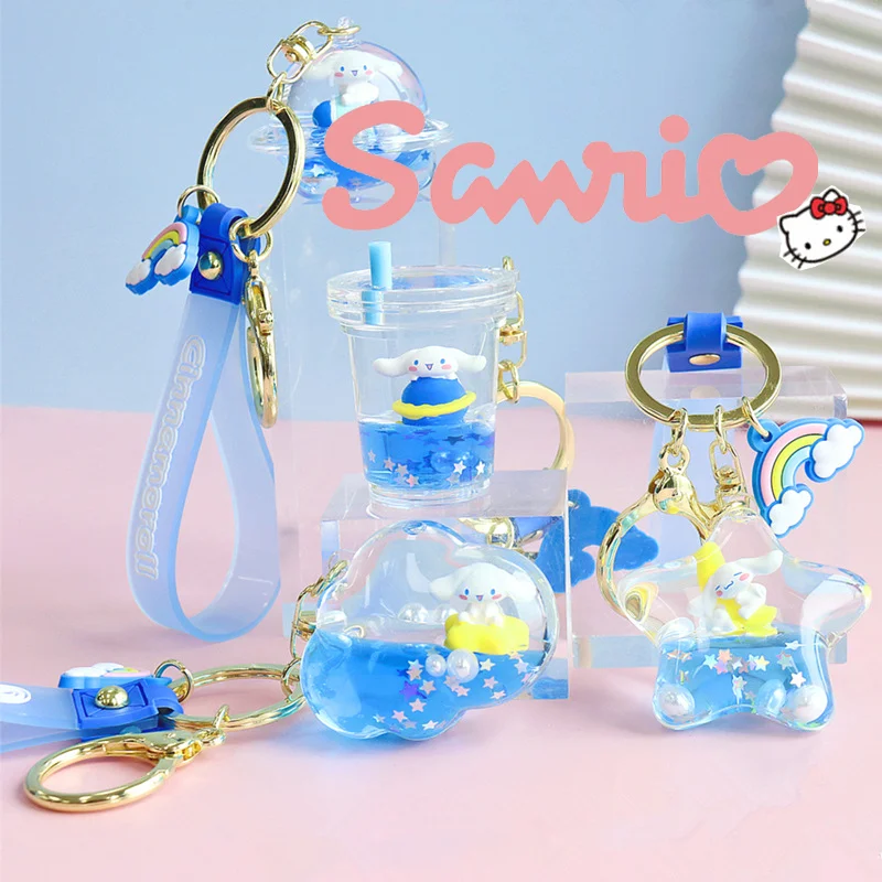 

Kawaii Sanrio Cinnamoroll Keychain Cosmic Walk Series Cartoon Doll Creative Acrylic Car Bag Pendant Accessories Decoration Gift