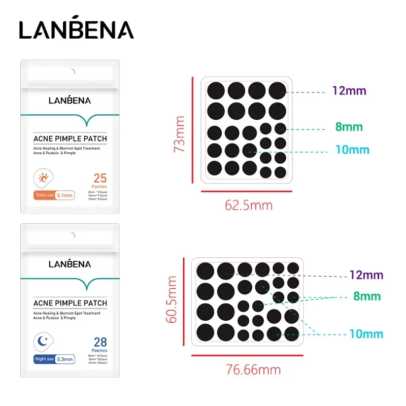 LANBENA Acne Pimple Patch Invisible Acne Stickers Blemish Treatment Acne Master Pimple Remover Beauty Tool Skin Care 28 Patches