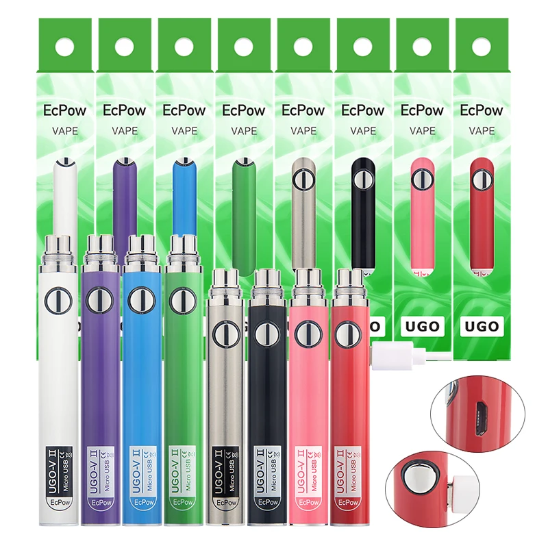 

Аутентичные UGO-V II 2 510 аккумуляторы для вейпа UGO V2 с переменным напряжением, наборы аккумуляторов предварительного нагрева EVOD VV eGo T Micro USB Passthro