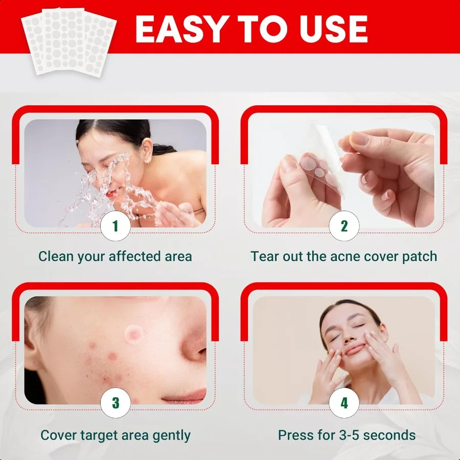 Original Hydrocolloid Acne Pimple Patches for Face 36 Count Invisible Spot Stickers with Salicylic Acid Tea Tree Oil for Zits B