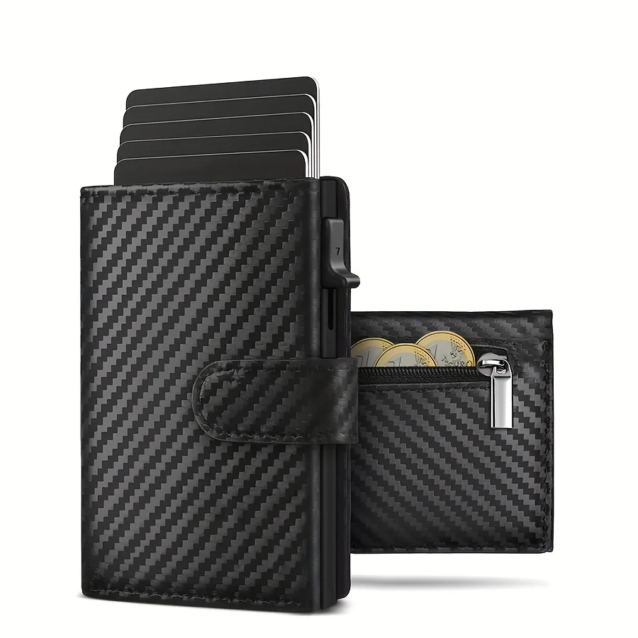 동전 케이스가 있는 남성용 지갑 RFID 보호 슬림 지갑 카드 지갑 소형 신용카드 신용카드 지갑