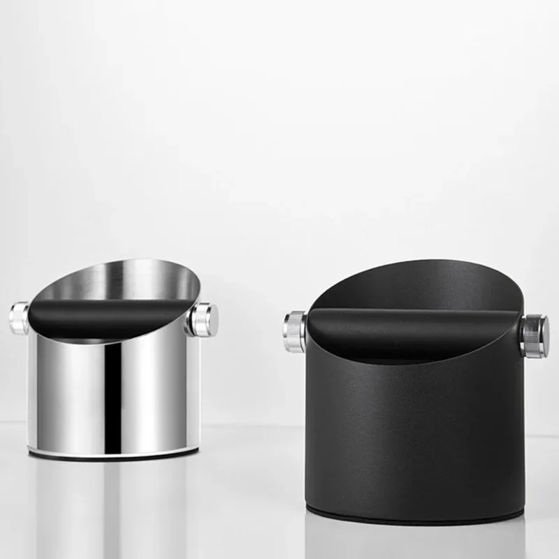 Stainless Steel Coffee Grounds Bucket Non-slip Powder Box Home Knocking Slag Bucket Storage Bucket Barista Coffee Utensils