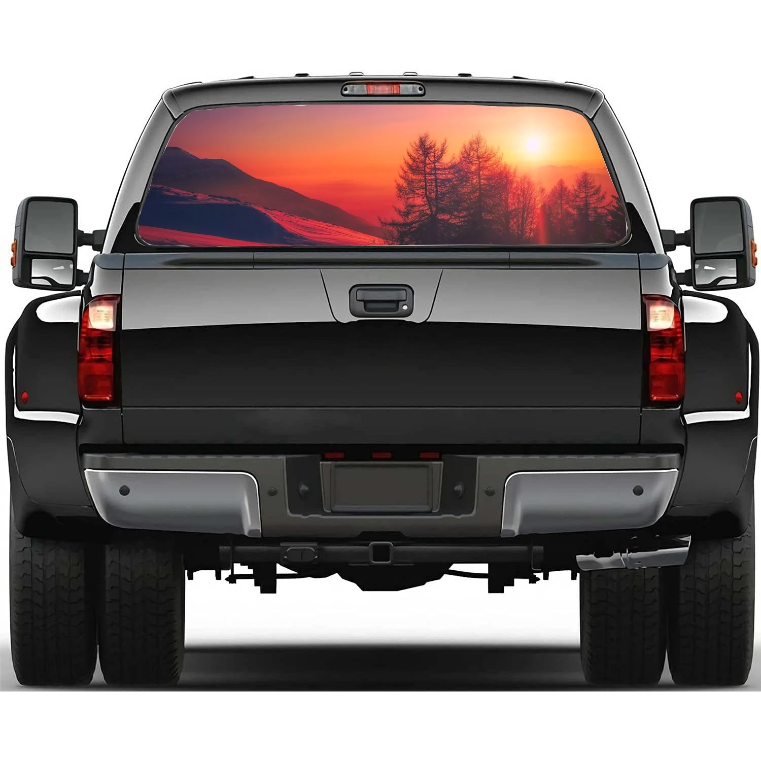 Beautiful Sunrise Car window decal sticker graphic decoration truck perforated vinyl painting universal wrap decal