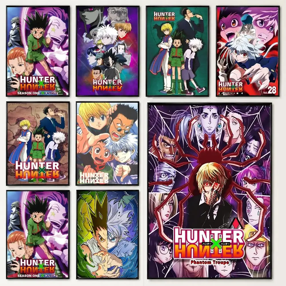 anime Hunter×Hunter Poster HD poster black and white simple home decoration suitable for living room bedroom corridor and gift
