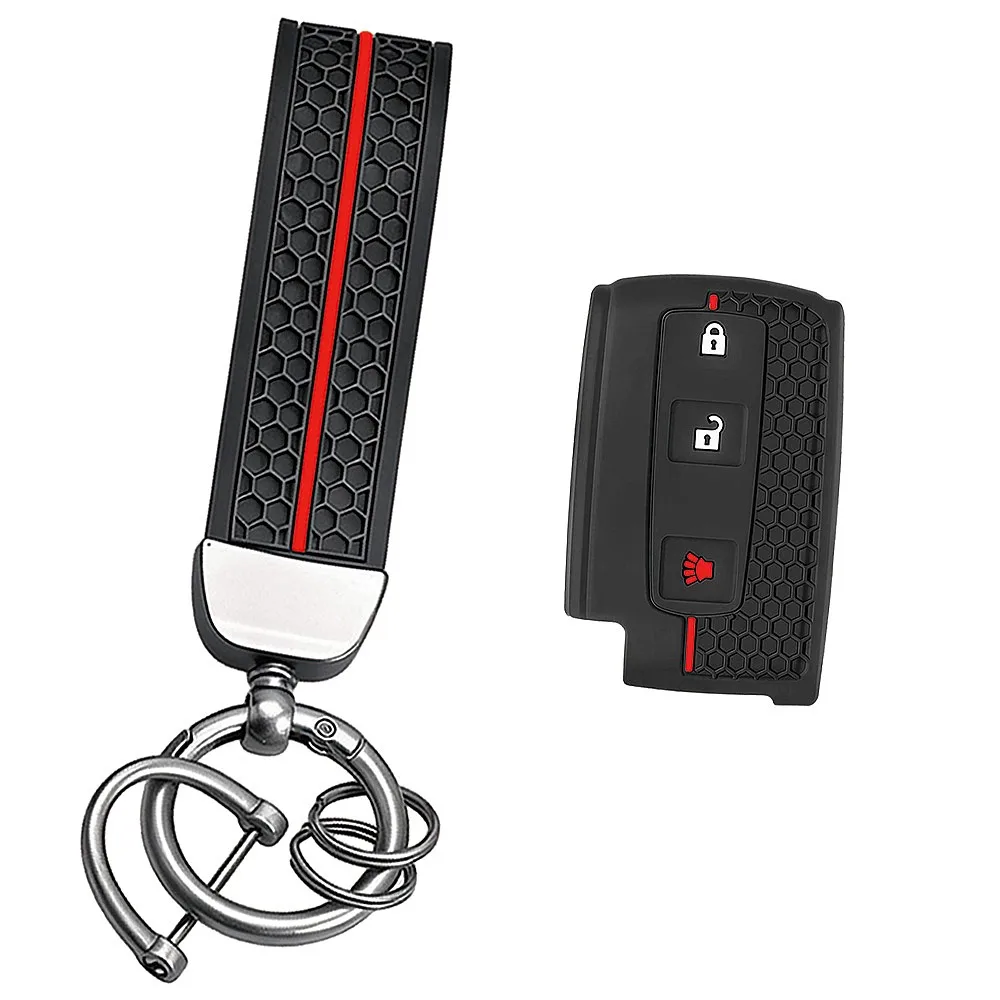 Silicone Car Key Fob Cover Auto Remote Key Shell For Toyota Corolla Verso Prius 2004-2008