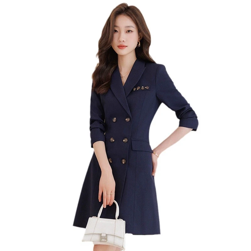 Solid Long Blazers Women 2026 New Fashion Casual Coats Office Ladies Work Business Blazer Jacket Female Windbreakers Outerwear