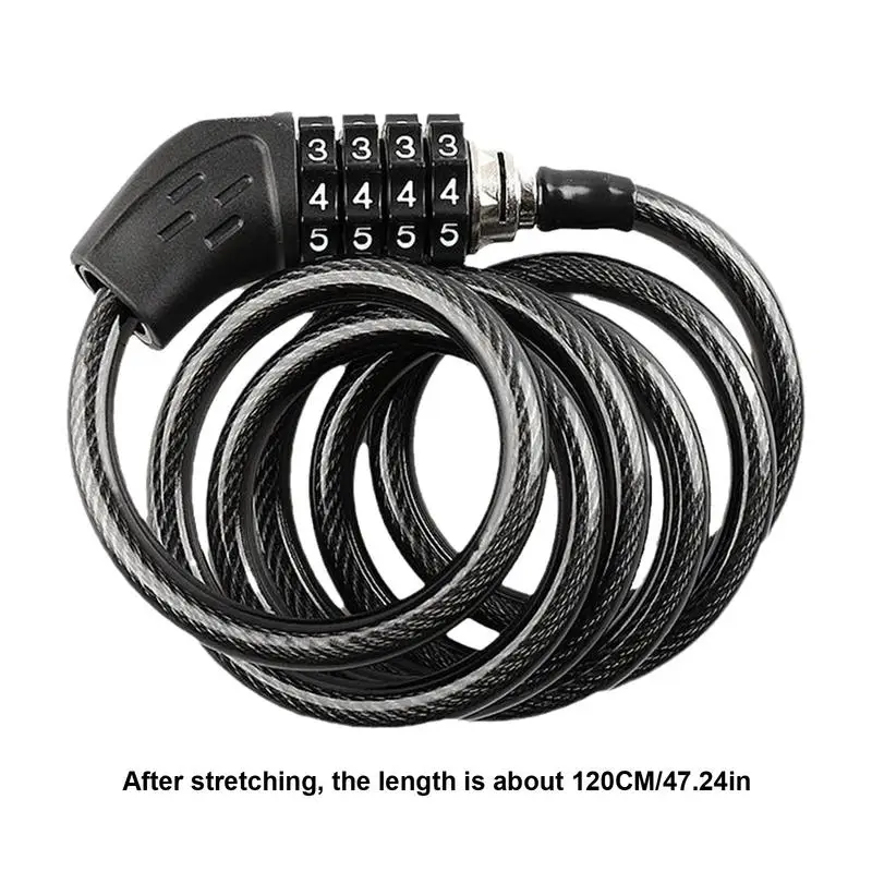 Kunci Kombinasi Untuk Sepeda Motor Kunci Keamanan 47 Inci Dengan Kombinasi Kunci Sepeda Motor Tugas Berat Tahan Cuaca