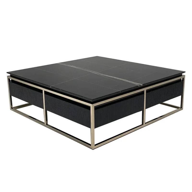 Light luxury square coffee table