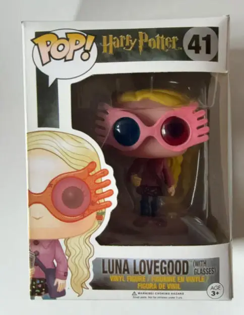 Funko POP Potters Luna Lovegood con Gafas 41 #   Figura de vinilo de 10CM, juguete de acción de Pvc, colección de figuras, modelo de juguete, regalo