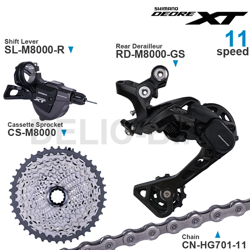 SHIMANO DEORE XT M8000 1x11Speed Groupset Shifter  SL-M8000 CN RD-M8000 Rear Derailleur CS-M8000 Cassette 11-42T/46T MTB Bike