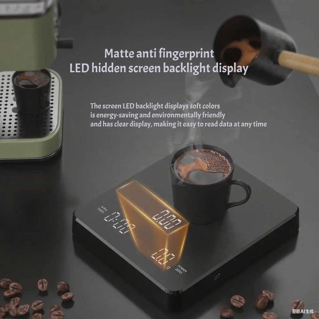 

Coffee Scale with Timer 0.1g Precision 3kg Digital Kitchen Scale for Pour Over Espresso Brewing, Timer Auto-Off LCD oz/ml/g Unit