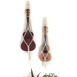 Bohemian Lace Woven Wall Hanging Tapestry Simple Guitar Musical Instrument Hanging Storage Bag Home Room Art Decoration