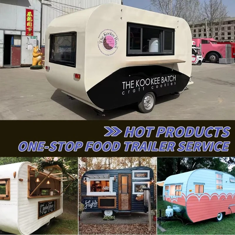Customized Food Truck Mobile Kitchen Food Trailer Fully Equipped Catering Cart With Cooking Equipment For Street Vendor Business