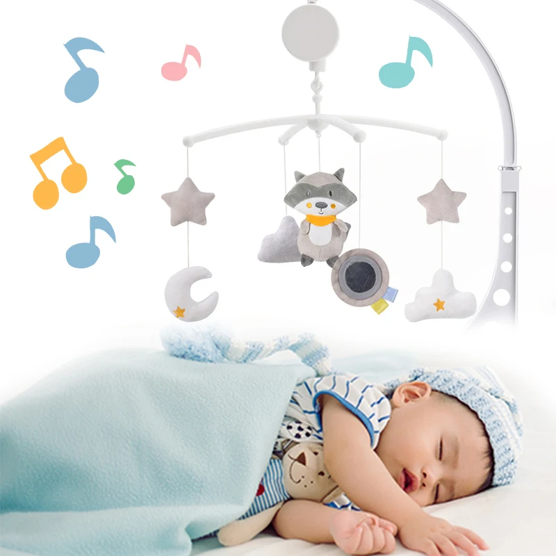 

Baby Rattles Crib Mobiles Toy Holder Rotating Mobile Bed Bell Musical Box 0-12 Months Newborn Infant Baby Toys Rattles Bracket