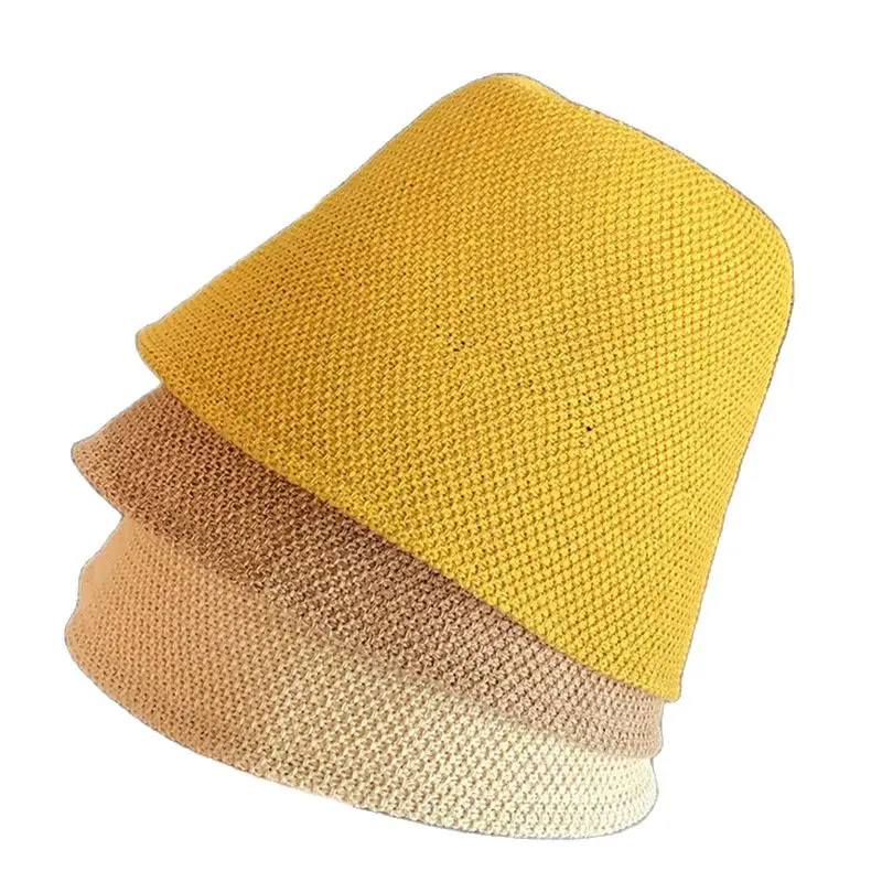 Golexury 6 Colors Bucket Hats For Women Summer Hat Sun Rope Panama Outdoor Foldable Hats Beach Sunscreen Fisherman Caps Harajuku