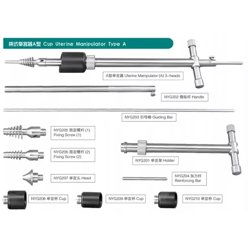 High Quality Reusable Uterine Manipulator Set for Gynecological Surgery