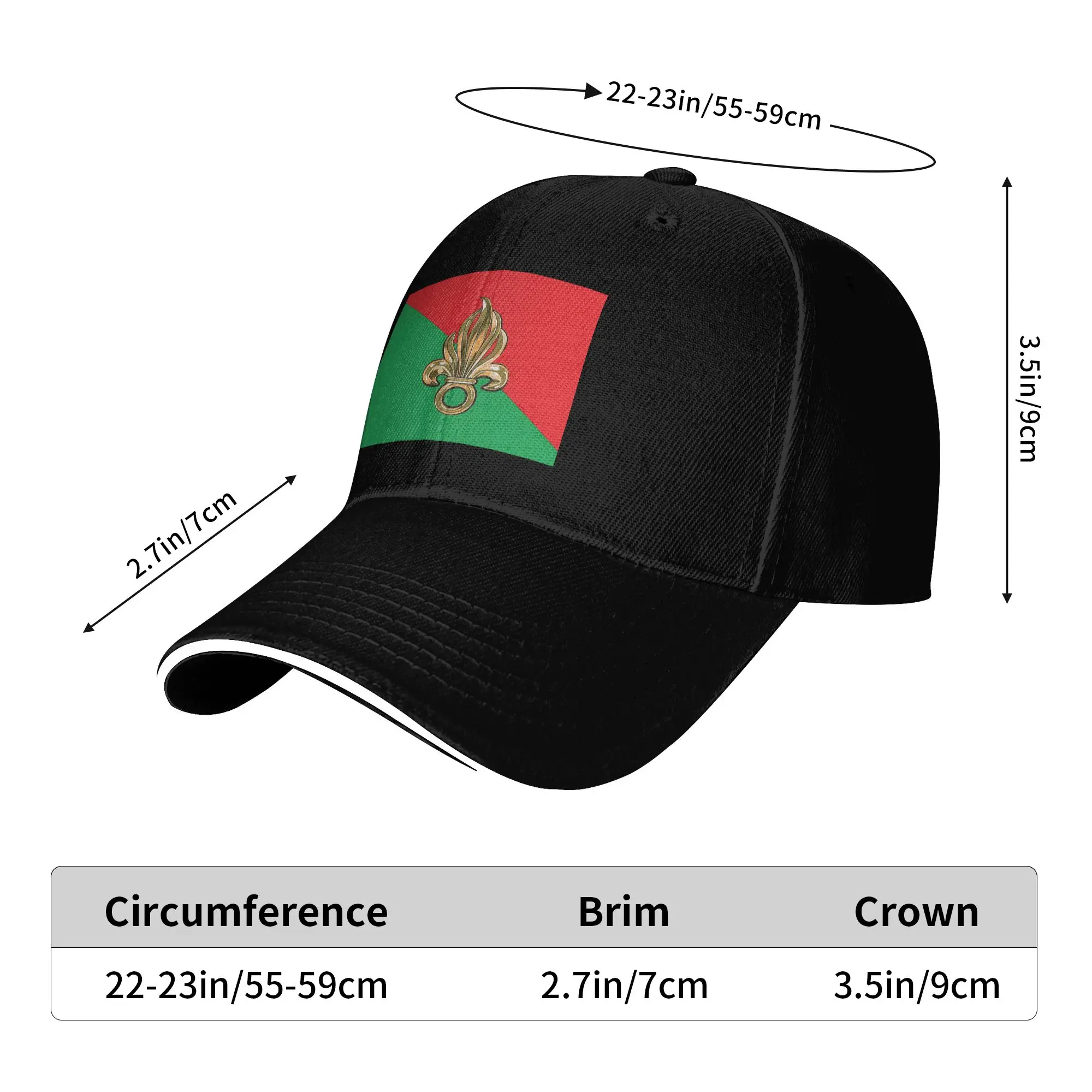 French Foreign Legion Cap Casual Baseball Caps Adjustable Hat Hip Hop Summer Unisex Baseball Hats Customizable