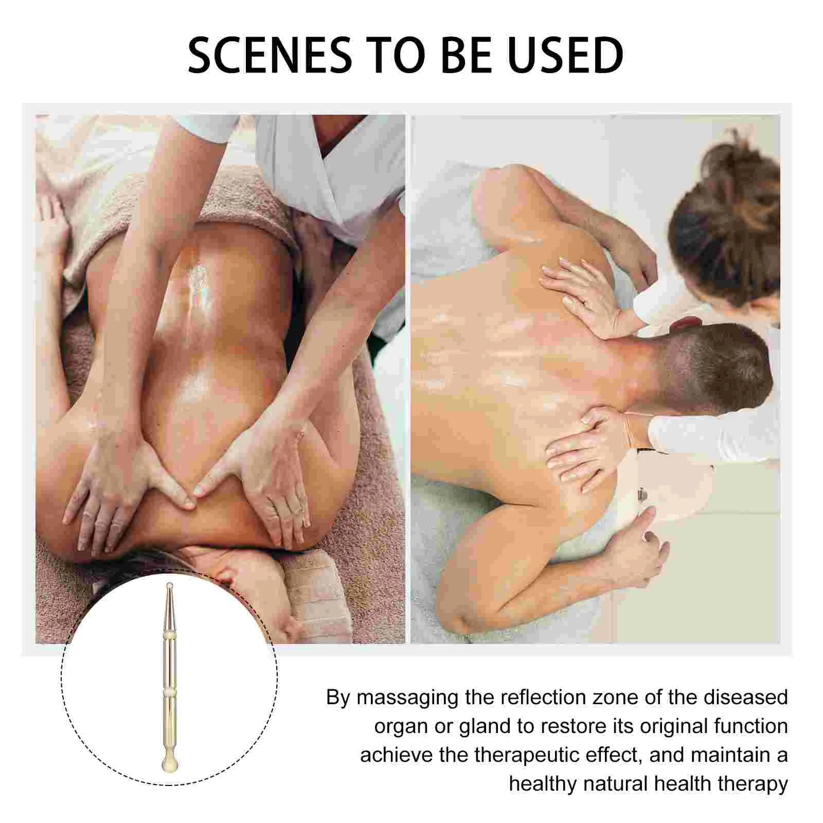 Foot Massager Eye Body Point Stimulator Deep Tissue Acupuncture Stick Brass Acupoint Trigger