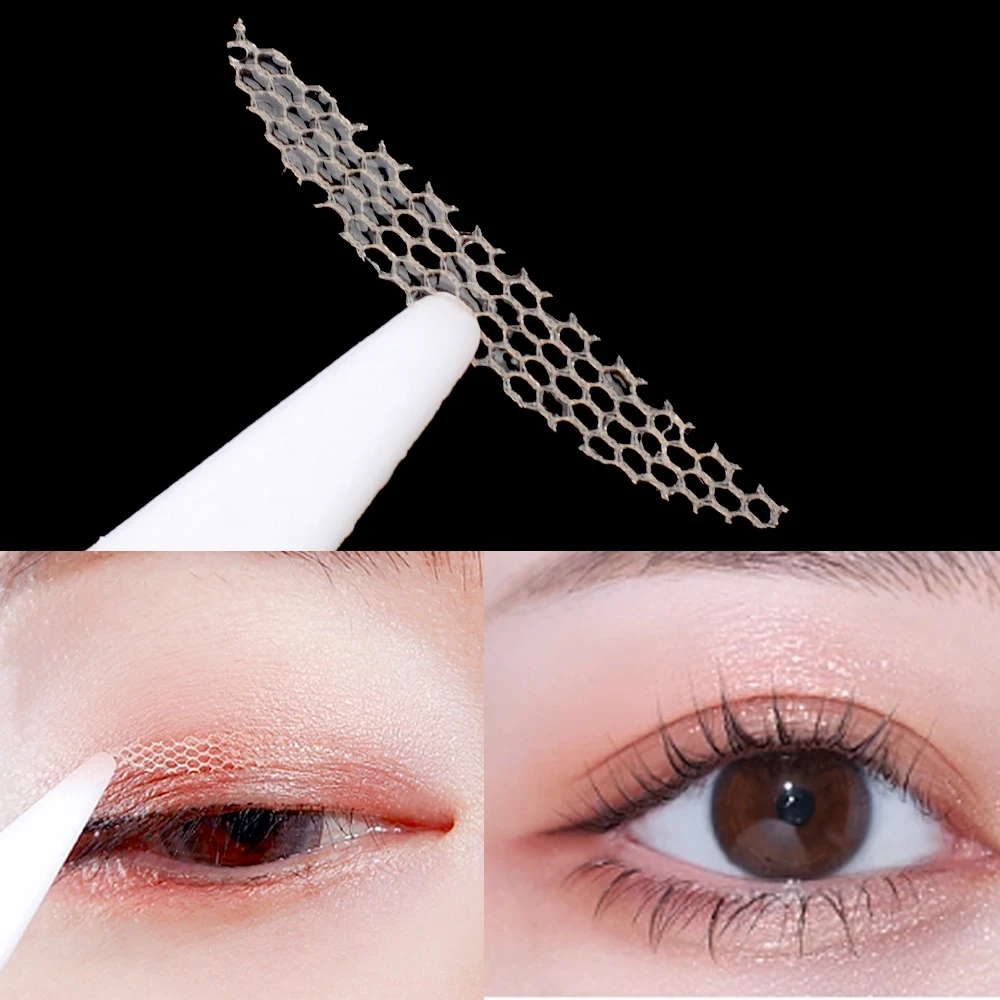 600/360pcs Beige Big Eyes ลูกไม้ที่มองไม่เห็นตาข่ายเส้นใย Beauty EYE PATCH ตา Double Eyelid สติกเกอร์เทปแต่งหน้าเครื่องมือ