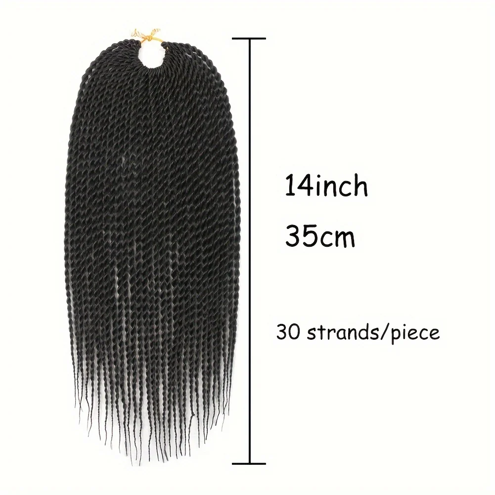 5개 합성 세네갈 트위스트 크로셰 브레이드 - 30줄/팩, 여성용 헤어 익스텐션, 할로윈 크리스마스에 적합
