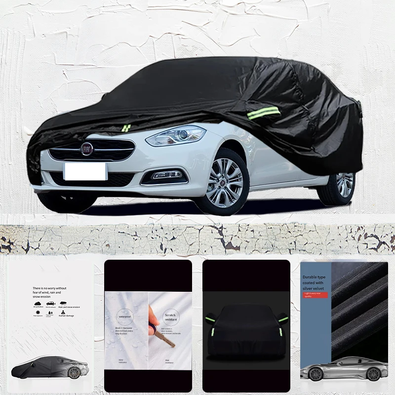 

For Palio Viaggio Anti-UV Sun Shade Rain Snow Resistant Dustproof Black Cover Car umbrella Full Car Cover Outdoor Protection