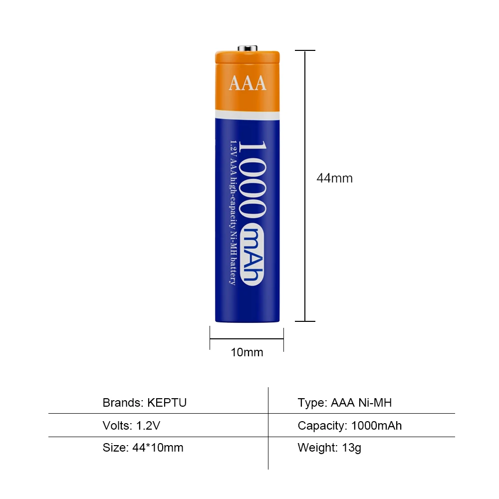 Bateria recarregável 3a aaa recarregável aaa 1000mah 1.2v ni-mh 3a bateria baterias bateria para luz led brinquedo mp3