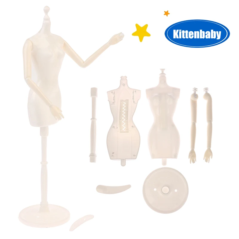 1:6 Doll Mannequin Coat Hanger Dollhouse Doll Skirt Support Wedding Mannequin Stand Humanoid Model Toy Doll Gown Display Form