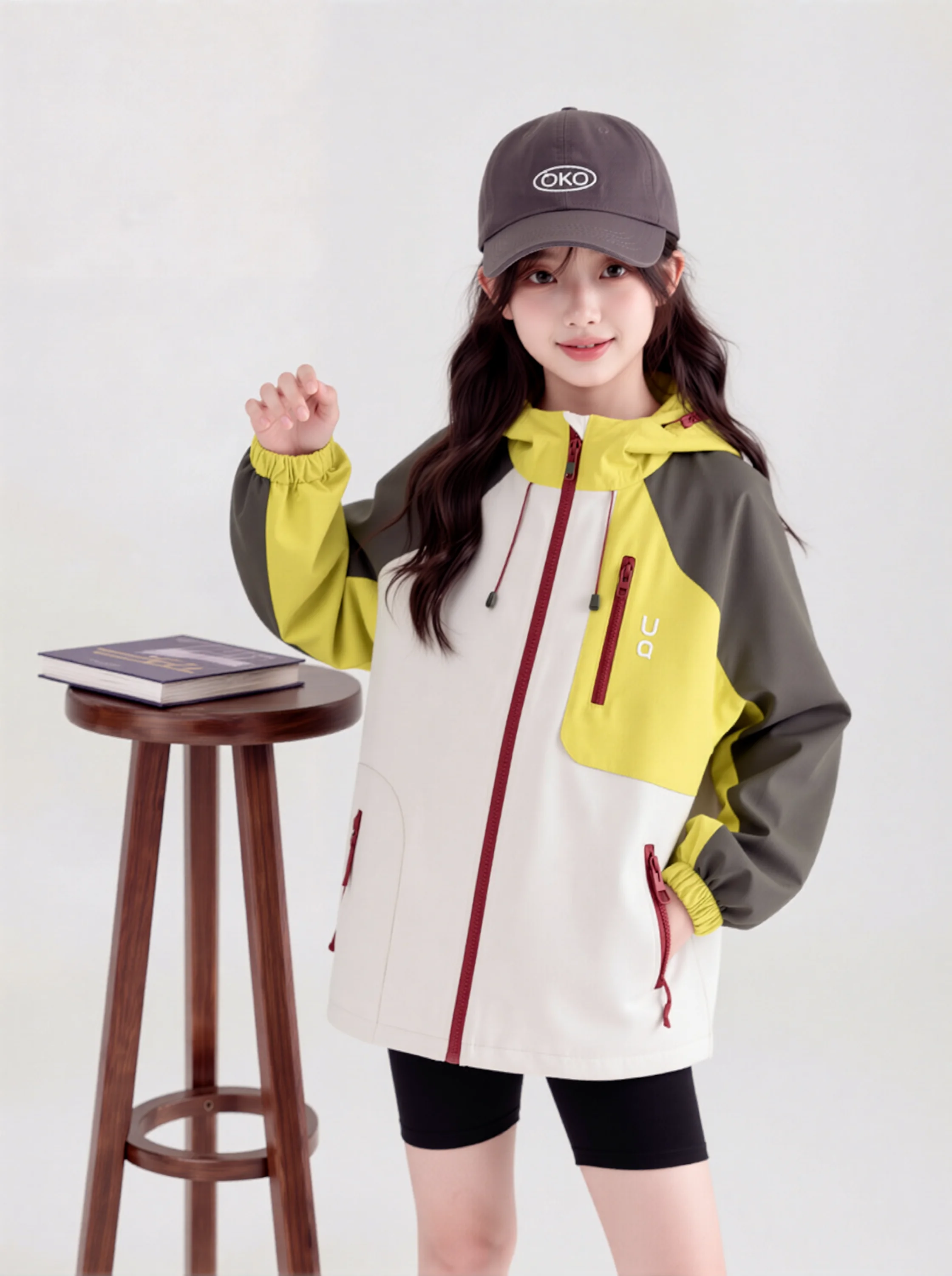 girls'-spring-autumn-jacket-coat-korean-style-windproof-breathable-wear-resistant-warm-fleece-lined-zipper-closure-hooded