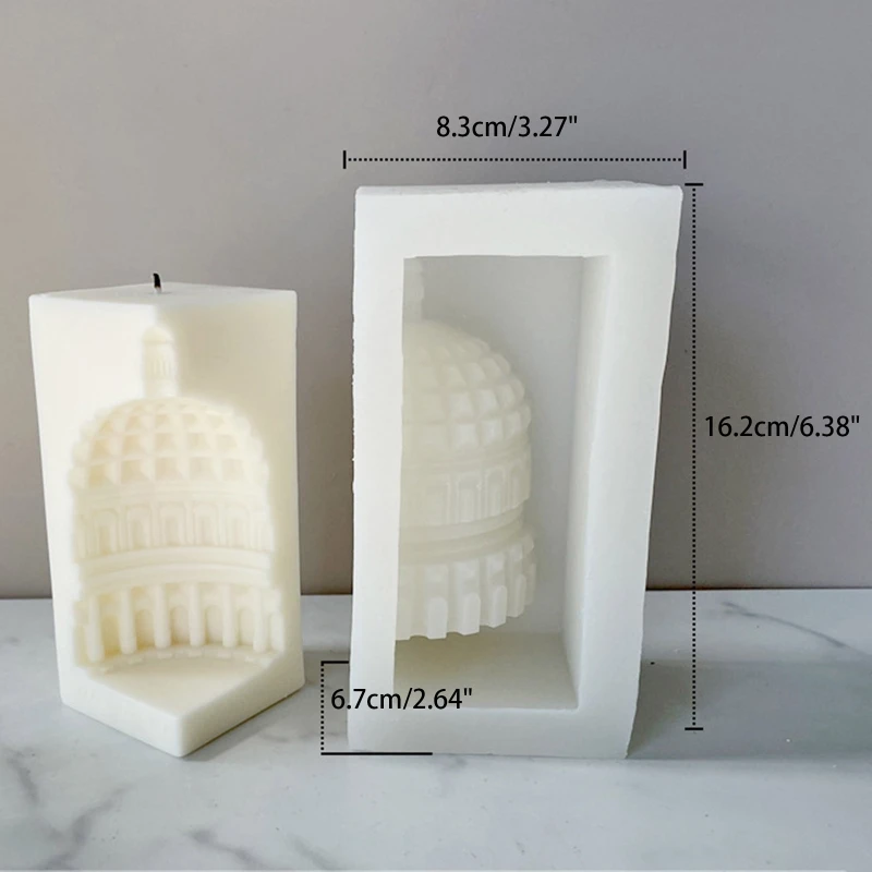 Nordic Architectural Dome Ornaments Making Gypsum Concrete Cement Silicone Mold Diy Ornaments Decoration Drop shipping