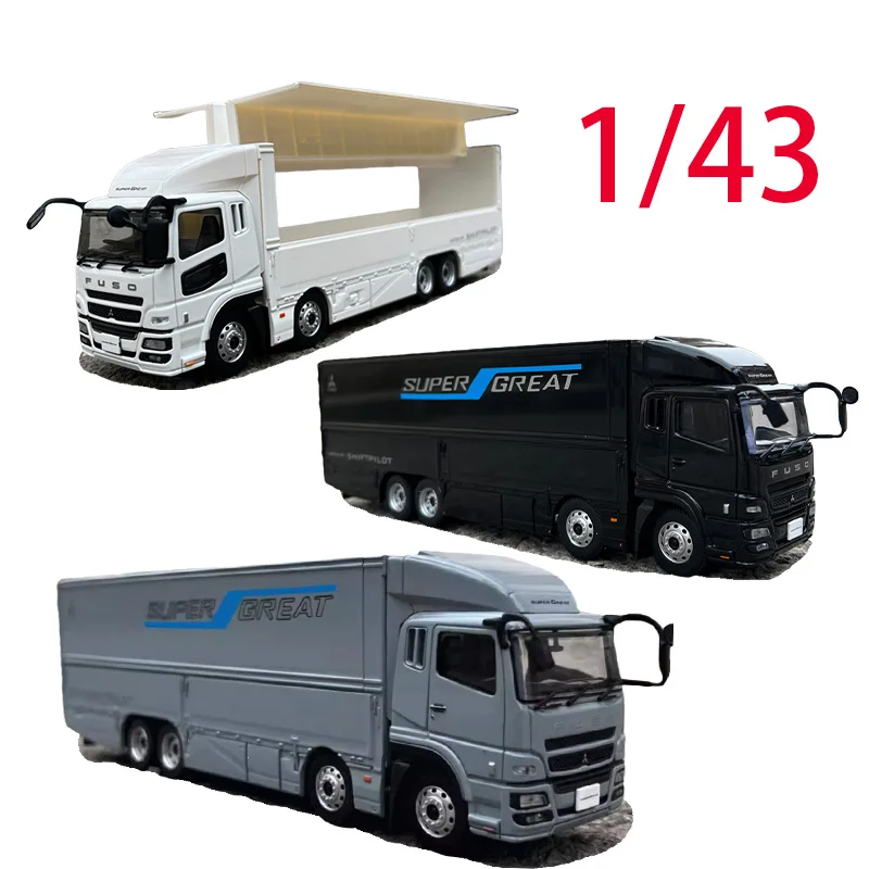 

Diecast 1/43 Scale Mitsubishi FUSO SUPERGREAT Container Truck Alloy Car Model Toys for Boys Gift Display