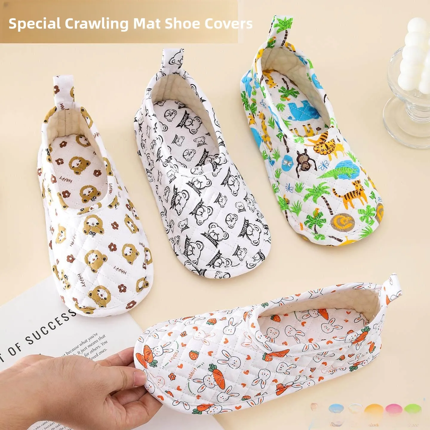 

Pure Cotton Indoor Slippers for Adults Climbing Shoes Socks All Seasons Washable Floor Home Fabric Personality Climbing Foot ...