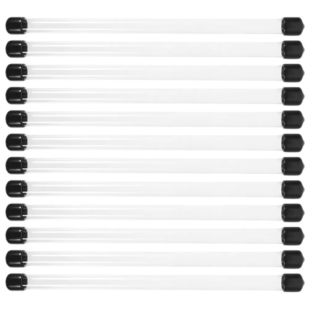 

Набор из 12 прозрачных акриловых тубусов для благовоний: портативные круглые контейнеры для хранения ароматических палочек с крышкой, для путешествий