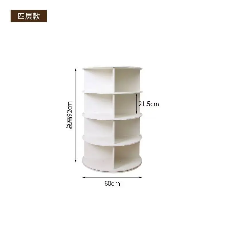 for Home Furniture Modern White 360 Degree Rotating Spinning Tote Bag Display Tower Round Carousel Revolving Storage Shoe Rack