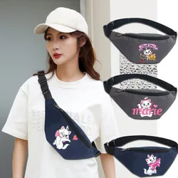 Disney The Aristocats Marie Cat Waist Bag Women Chest Bag Sport Travel Girl Chest Belt Bags Fashion Phone Waist Pack for Women