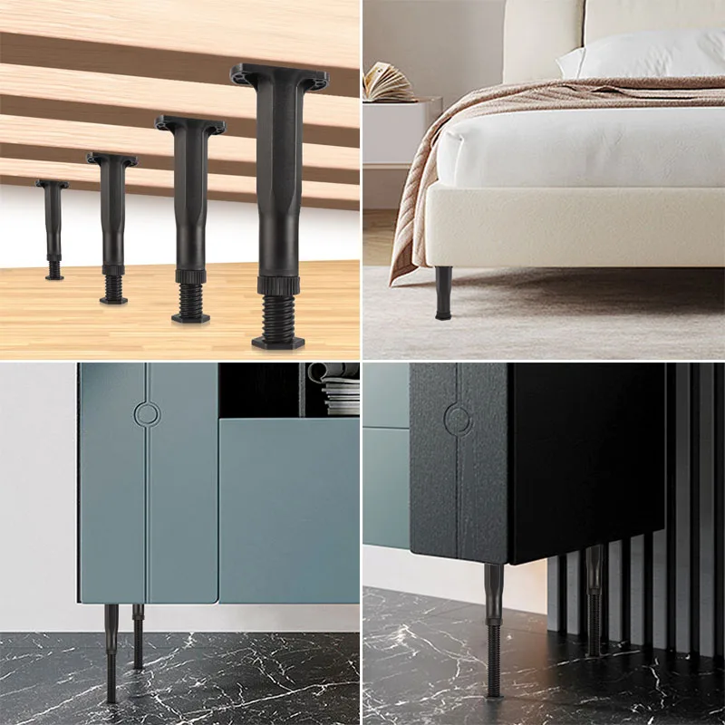 4 قطعة قابل للتعديل 6.5 "-11.22" أرجل دعم الأثاث مع مسامير ملحقات الأجهزة المنزلية للأسرة أريكة خزانة التلفزيون