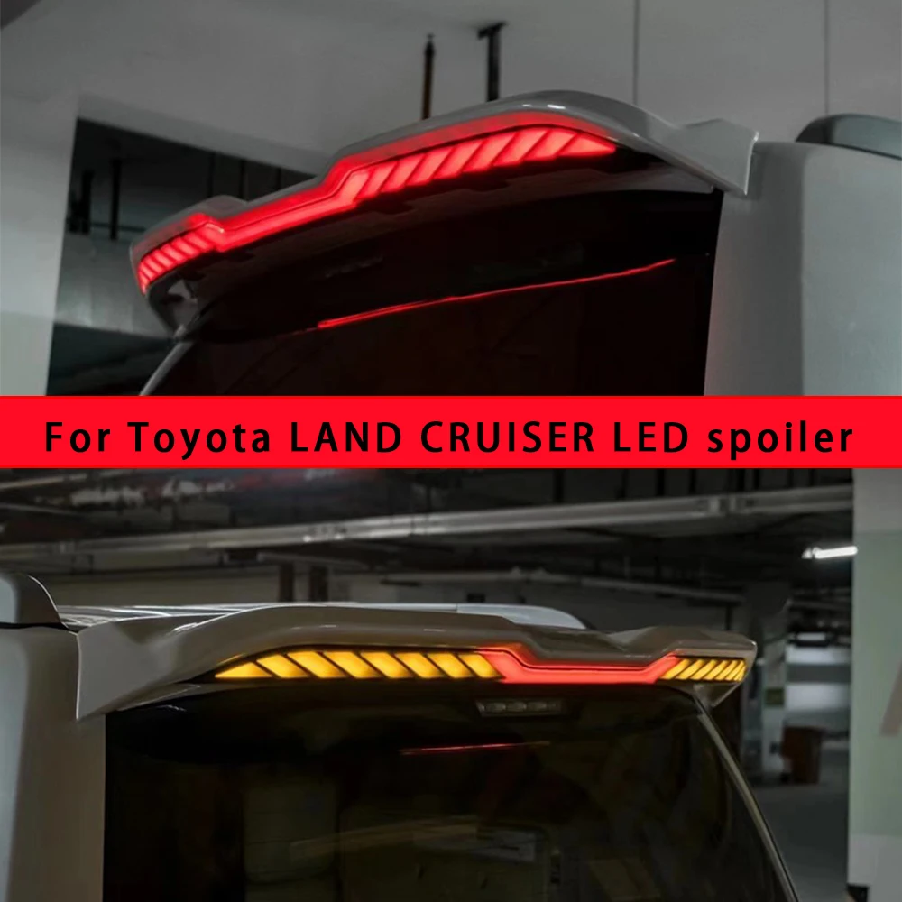 Suitable for Toyota Land Cruiser spoiler LC200 4000 4700 4600 2008 2009 2010 2011-2021Rear Trunk Wing tail Accessories Body Kit