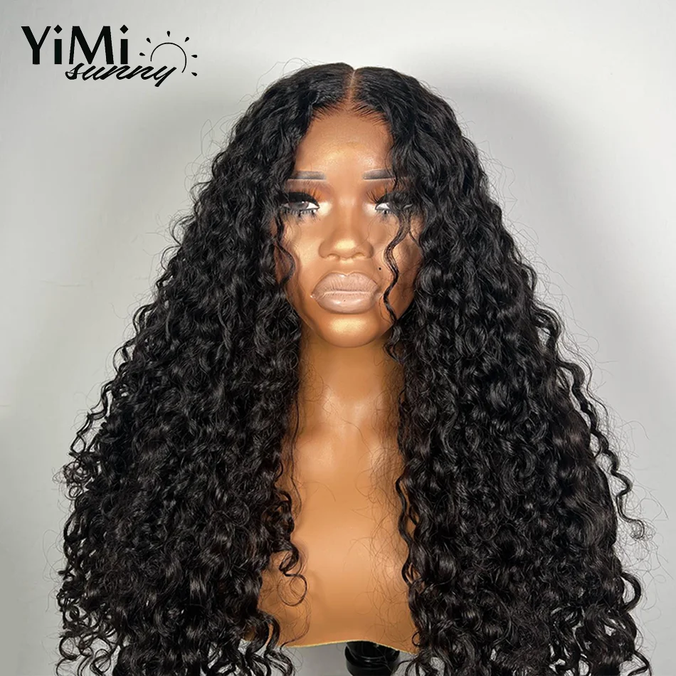 3B 4A Curly Edged Transparent Human Hair Lace Wig Burmese Curly Brazilian 13x6 Lace Frontal Human Hair Wigs For Women Yimisunny