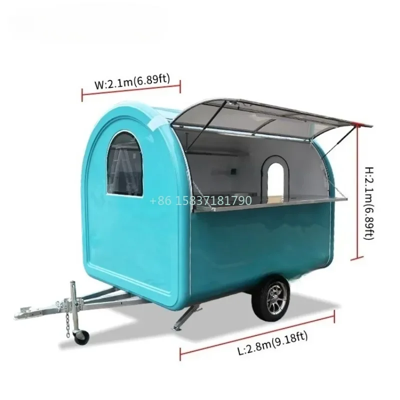 Mobile Food Truck Trailer Towable Fast Food Cart Dining Car Ice Cream Hot Dogs Snacks Chips Piazza Food Truck Trailer for Canada