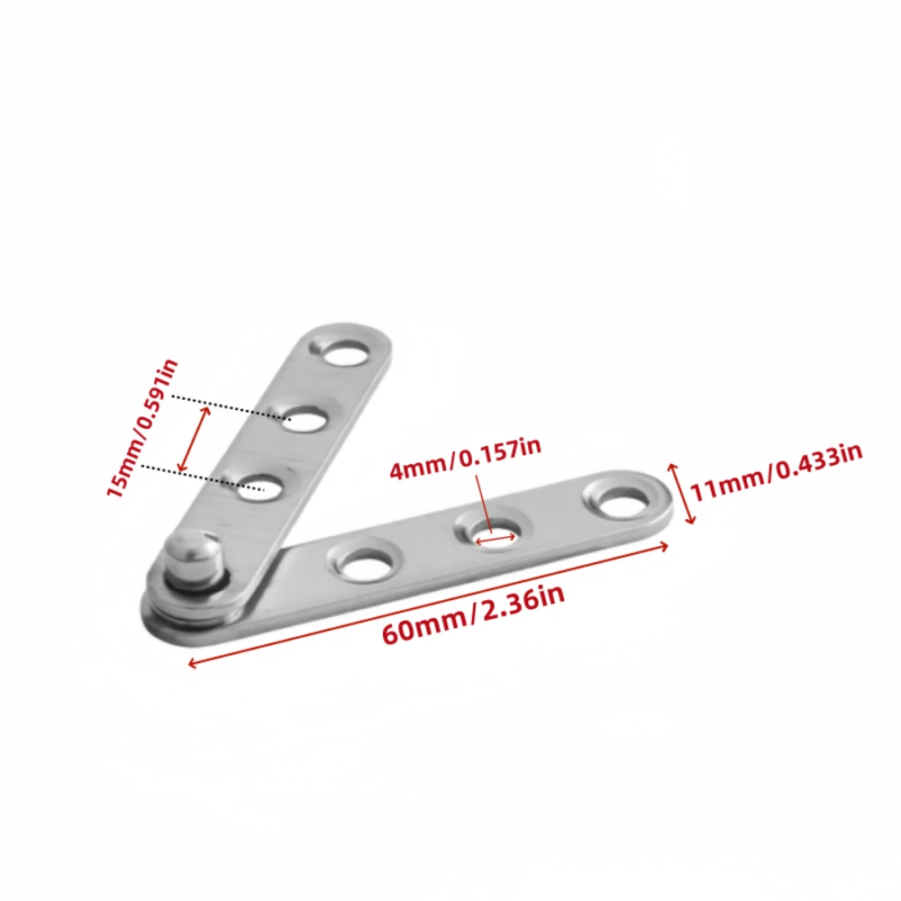 2/6pcs 360 degree rotating hinge wardrobe rotating hinge, cabinet door rotating shaft pivot furniture hardware accessories