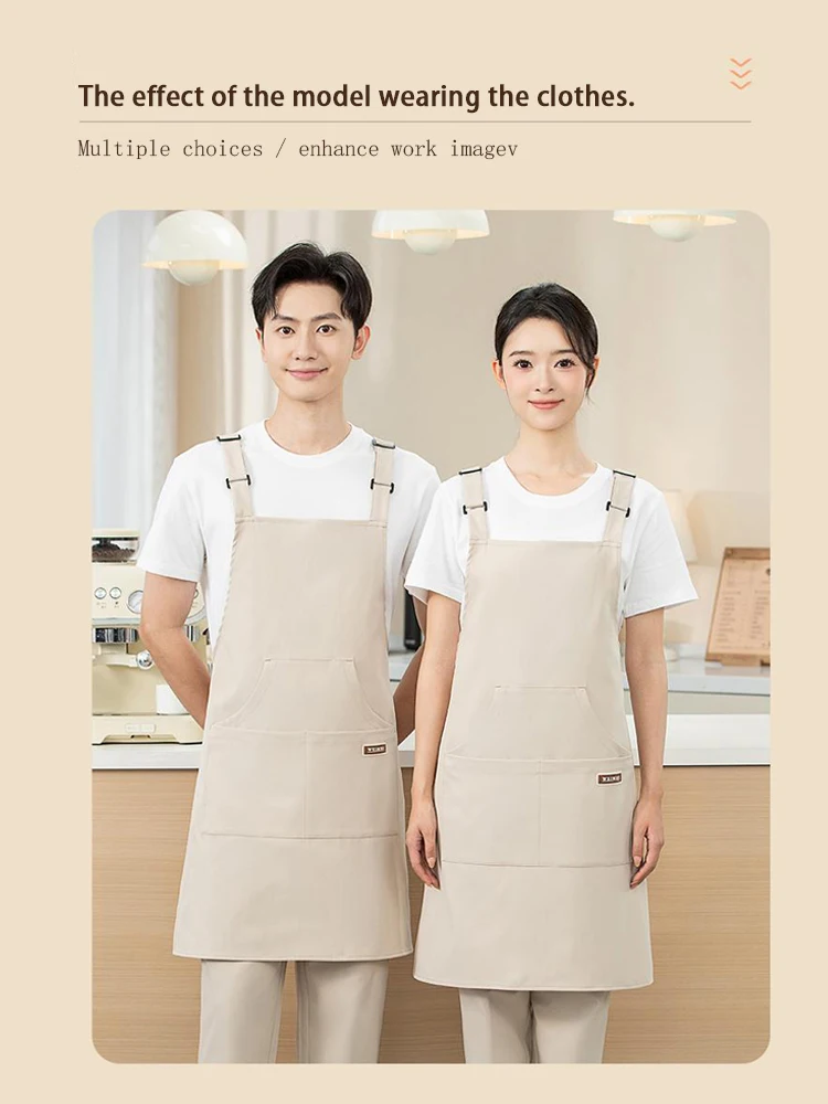 Mono delantal impermeable flexible: ropa protectora suave para restaurante, cafetería y uso al por menor, cómodo y resistente a las manchas