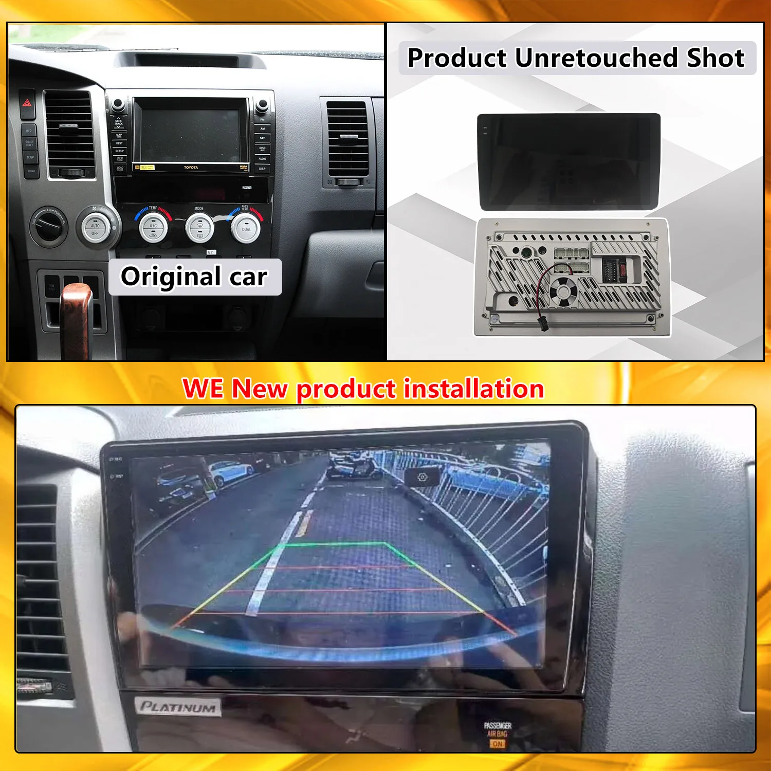 For Toyota Tundra 2007-2013 Upgrade Radio Wireless Carplay Car Multimedia Video Player Modify Touch Screen Android Auto Car Play